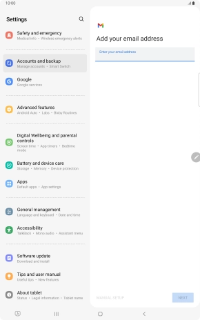 Press the field below 