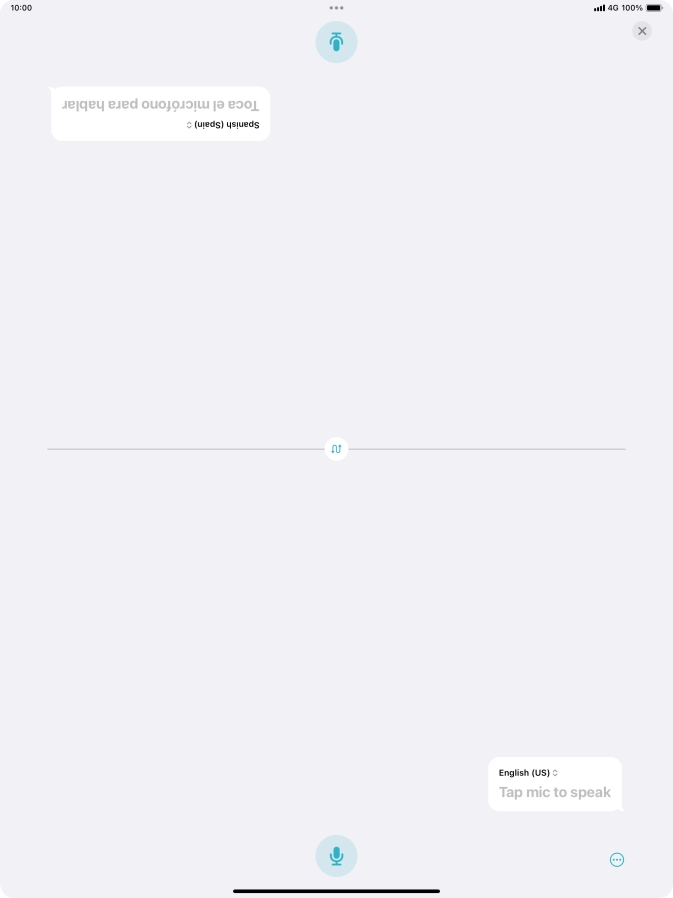Press the end icon to end two-way view.