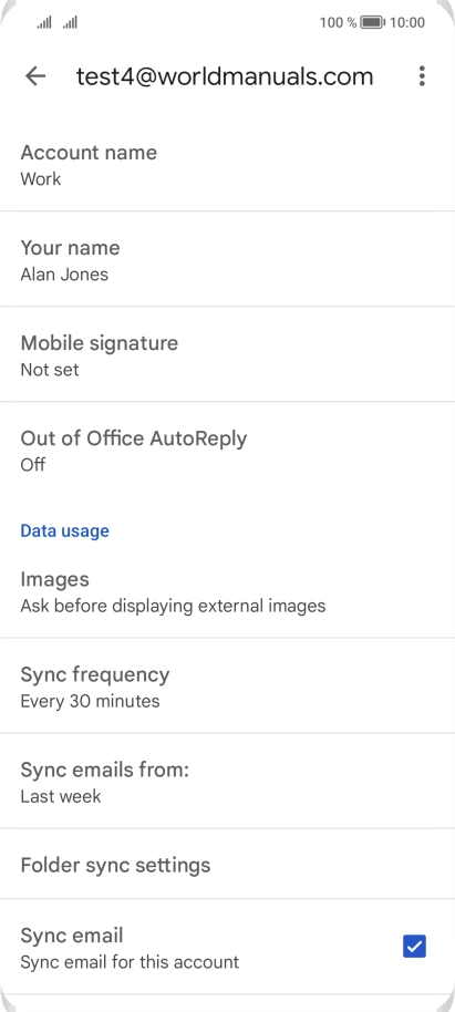 Press Account name and key in the required name.