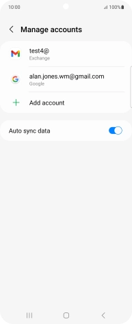 Press the required email account.