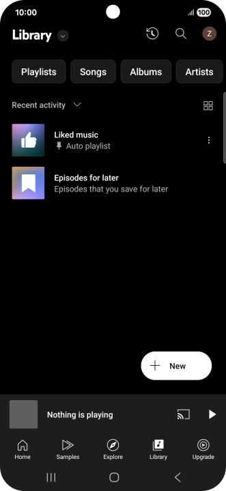 Press the drop down list. Press the drop down list.