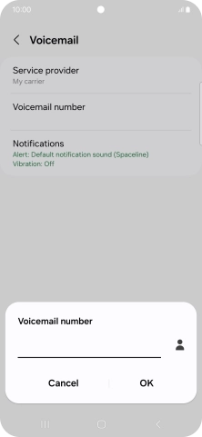 Key in +447836121121 and press OK.