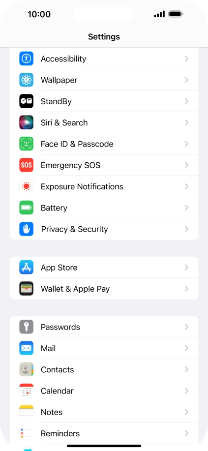 Press Face ID & Passcode.