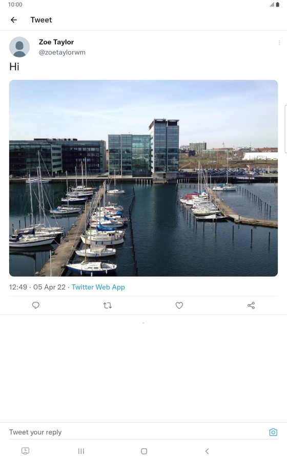 Press the text input field.