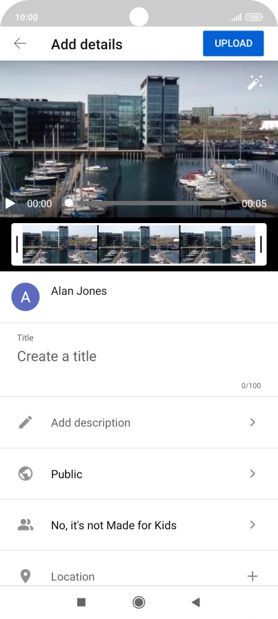 Press the field below 