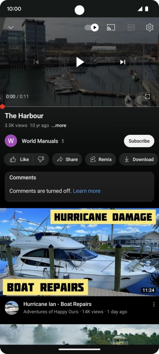 Slide your finger upwards starting from the bottom of the screen to return to the home screen.