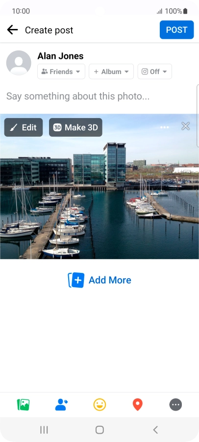Press the text input field and key in the required text.