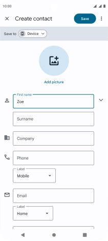 Press Surname and key in the last name.