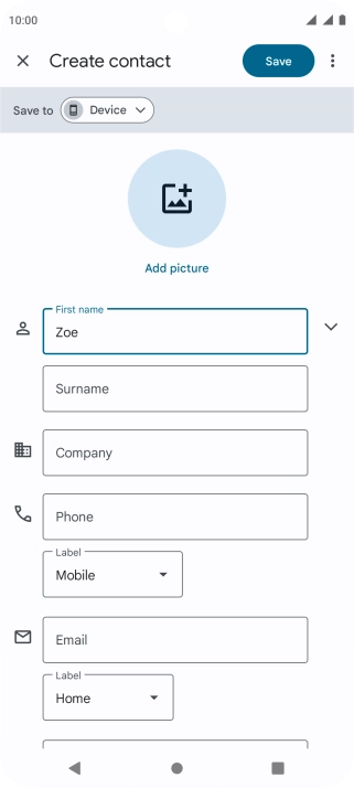 Press Surname and key in the last name.
