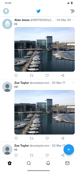 Press the new tweet icon.