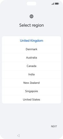 Press the required country or area.