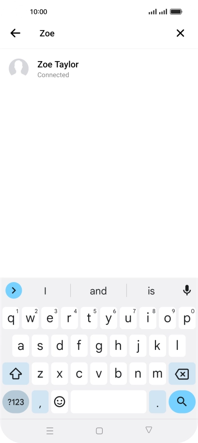 Press the required contact.