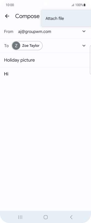 Press Attach file and go to the required folder. Press Attach file and go to the required folder.