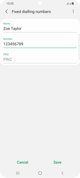 Press PIN2 and key in your PIN2. The default PIN2 is 1111.