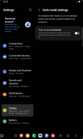 Press the indicator next to 