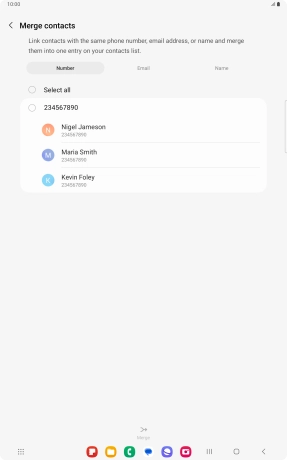 Press the field next to the required number. Press the field next to the required number.