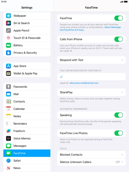 Press the indicator next to 