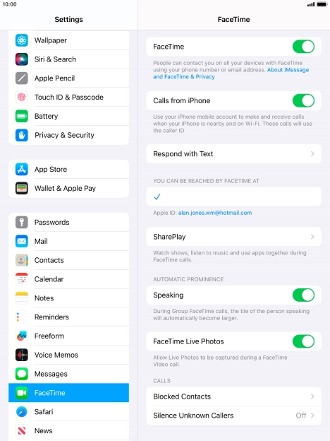 Press the indicator next to 