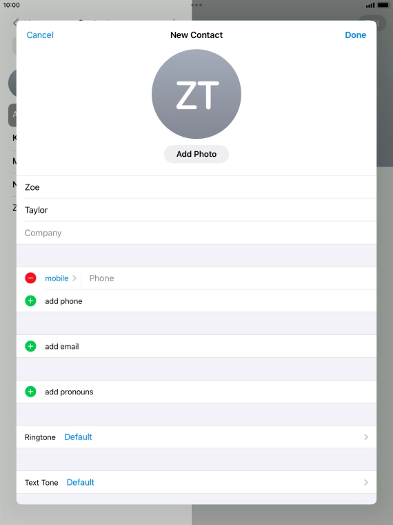 Press Phone and key in the required phone number.