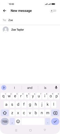 Press the required contact.