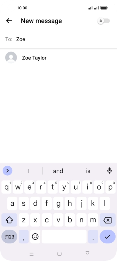 Press the required contact.