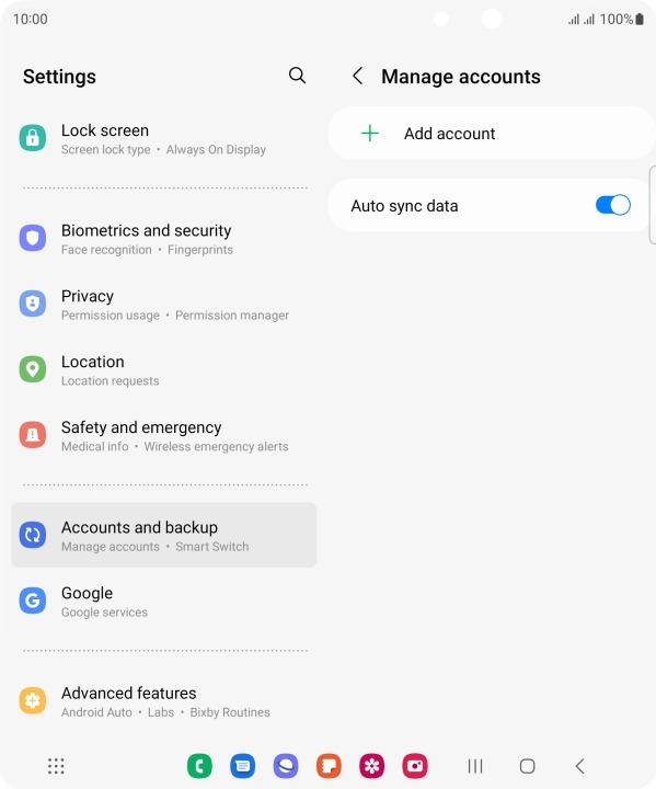 Press Add account. Press Add account.