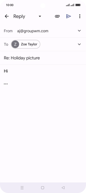 Press the send icon.