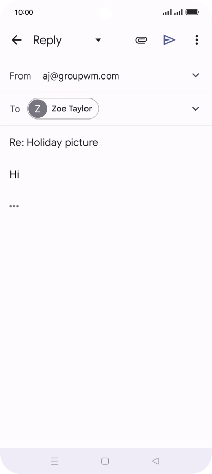 Press the send icon.