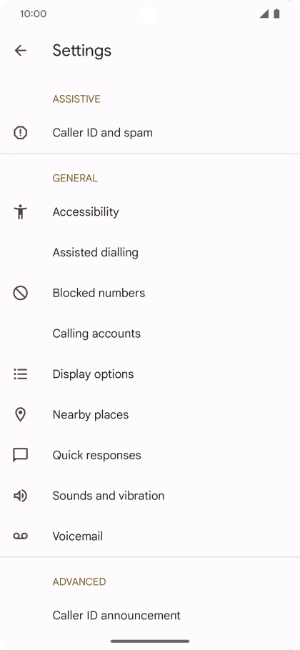 Press Calling accounts.
