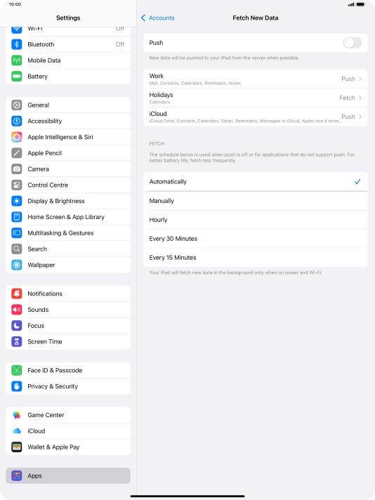 If you turn off the function, press the required setting. If you turn off the function, press the required setting.