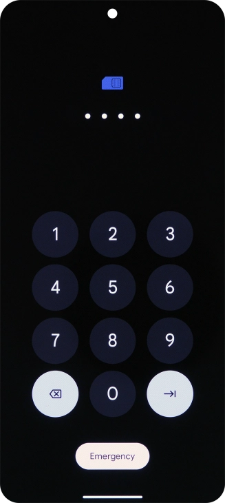 If you're asked to key in your PIN, do so and press arrow right.