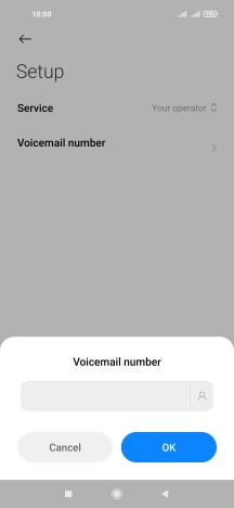 Key in +447836121121 and press OK.