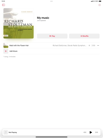 Go to the required category or playlist and press the required audio file.