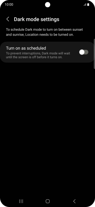 Press the indicator next to 
