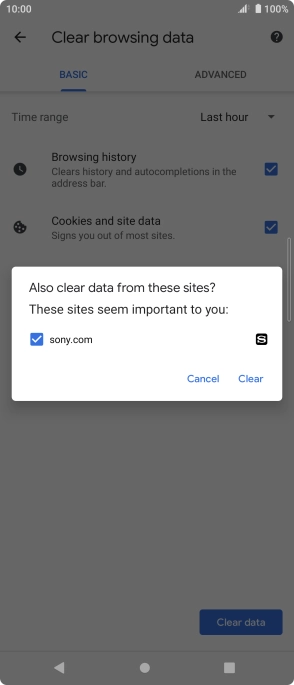 Press Clear. Press Clear.