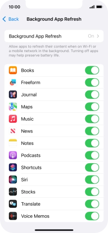 Press Background App Refresh. Press Background App Refresh.