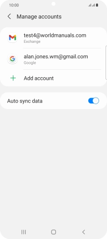 Press the required email account.