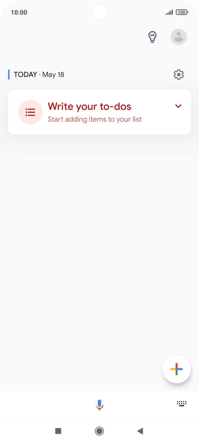 Press the profile icon.