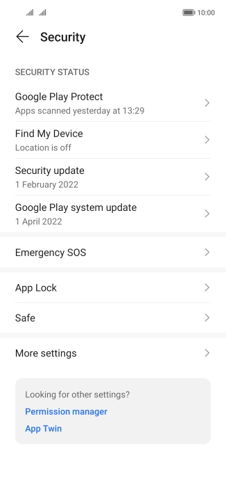 Press More settings.