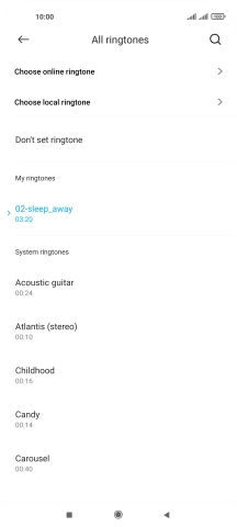 Press the Home key to return to the home screen.