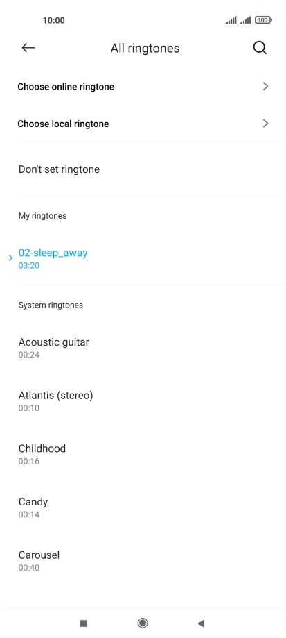 Press the Home key to return to the home screen.