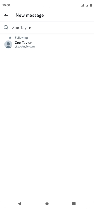 Key in the first letters of the recipient's name and press the required contact. Key in the first letters of the recipient's name and press the required contact.