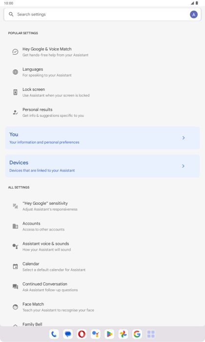 Press Hey Google & Voice Match.