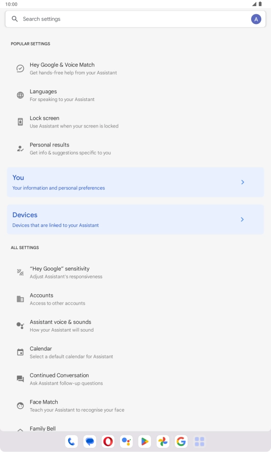 Press Hey Google & Voice Match.