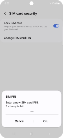Key in a new four-digit PIN and press OK. Key in a new four-digit PIN and press OK.