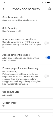 Press Clear browsing data.