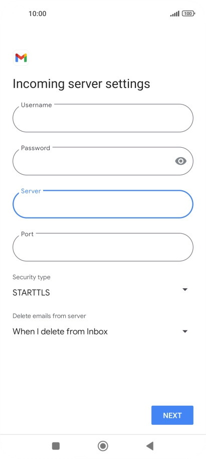 Press the field below 