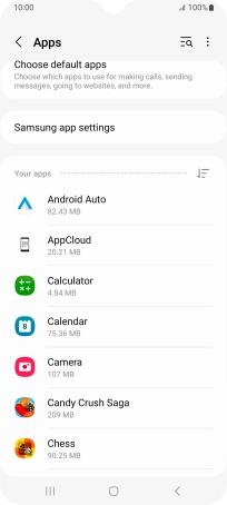 Press the required app.