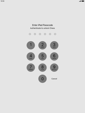 Use the lock code you created. The app is now no longer locked.