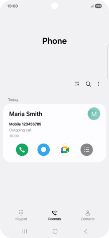 Press the menu icon.